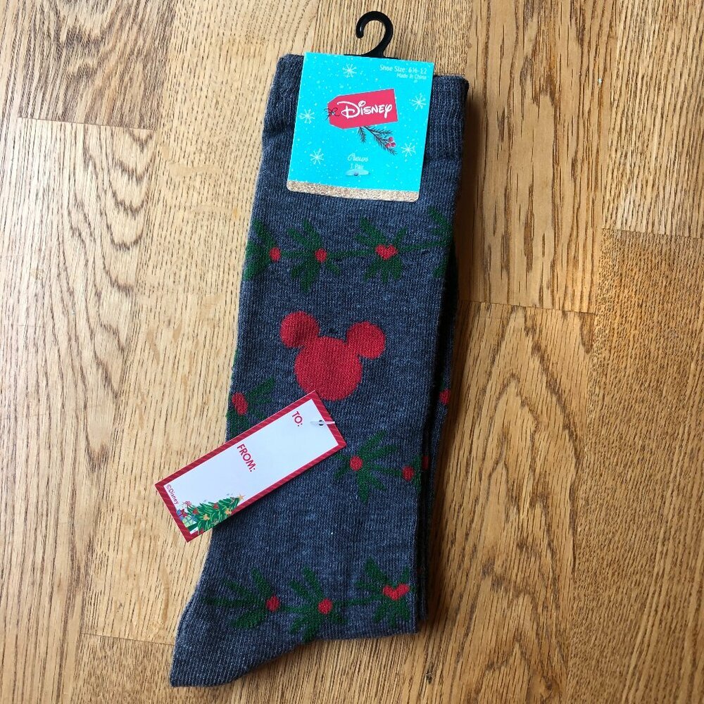 Disney Christmas Mickey Mouse Socks Stocking Stuffer NWT
